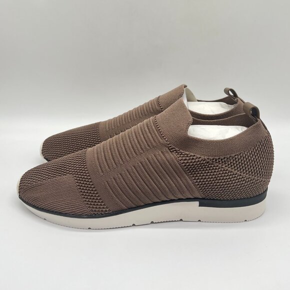 JSLIDES Womens Size 9 Great Taupe Brown Knit Slip On Laceless Sneakers Shoes - Picture 6 of 11